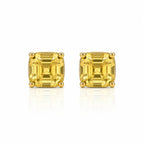 Billionaire Asscher Studs In Yellow Gold