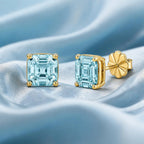 Billionaire Asscher Studs In Yellow Gold