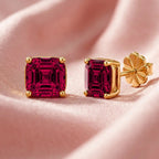 Billionaire Asscher Studs In Yellow Gold