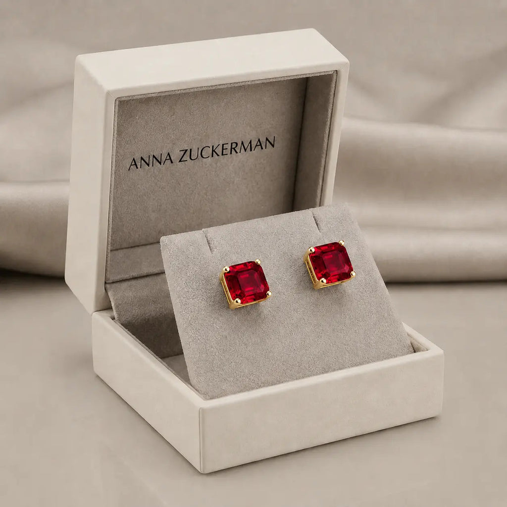 Billionaire Asscher Studs In Yellow Gold