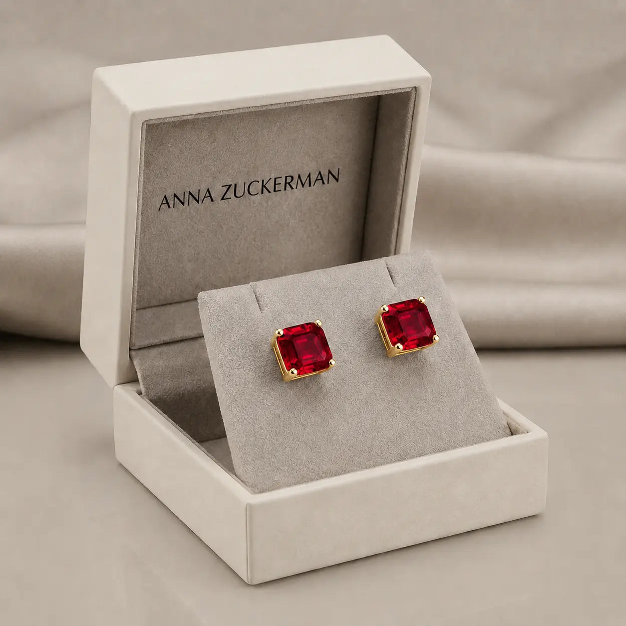 Billionaire Asscher Studs In Yellow Gold