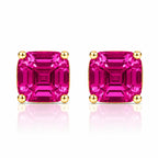 Billionaire Asscher Studs In Yellow Gold