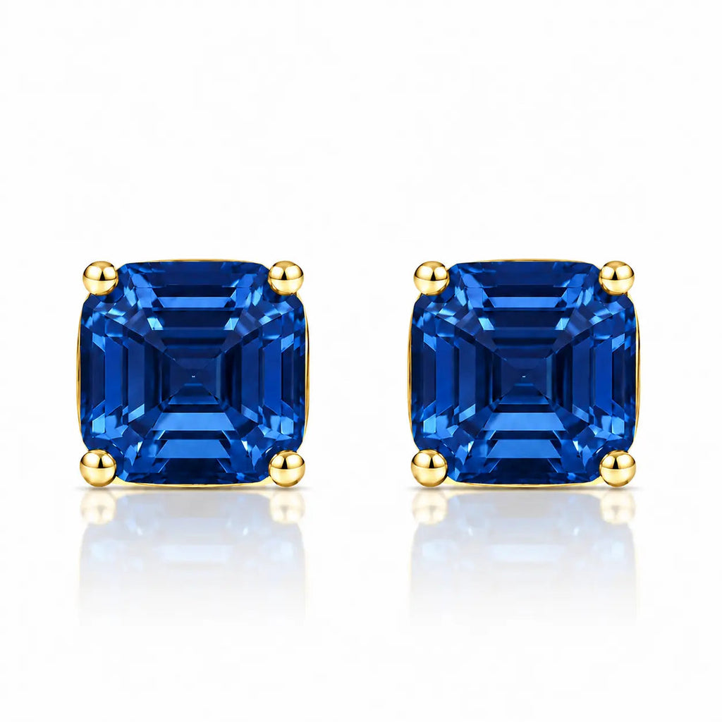 Billionaire Asscher Studs In Yellow Gold