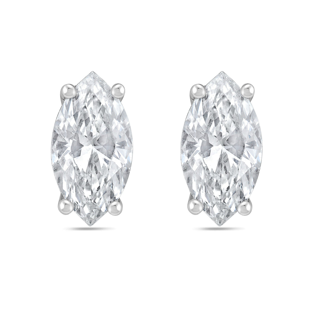Lab Grown Marquise Diamond Studs