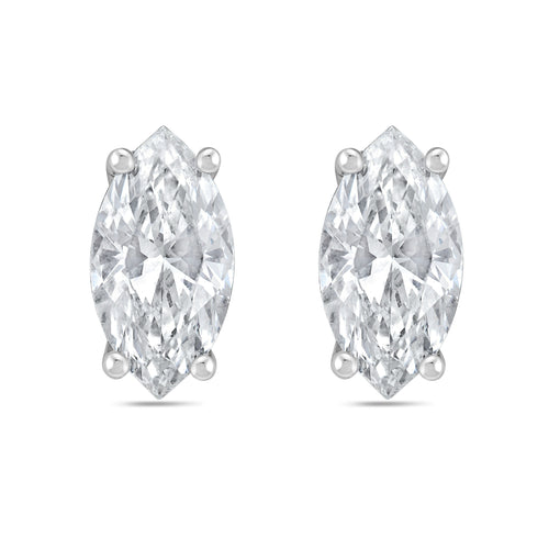 Lab Grown Marquise Diamond Studs