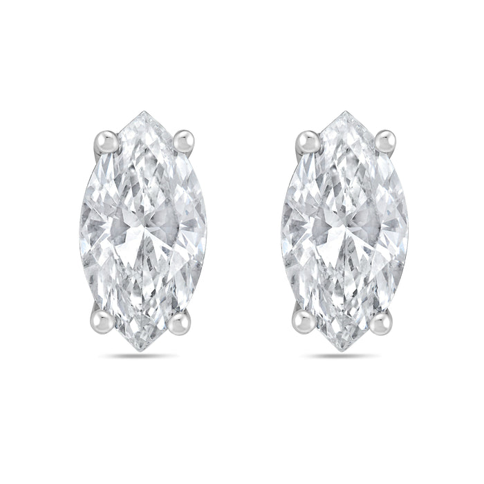 Lab Grown Marquise Diamond Studs
