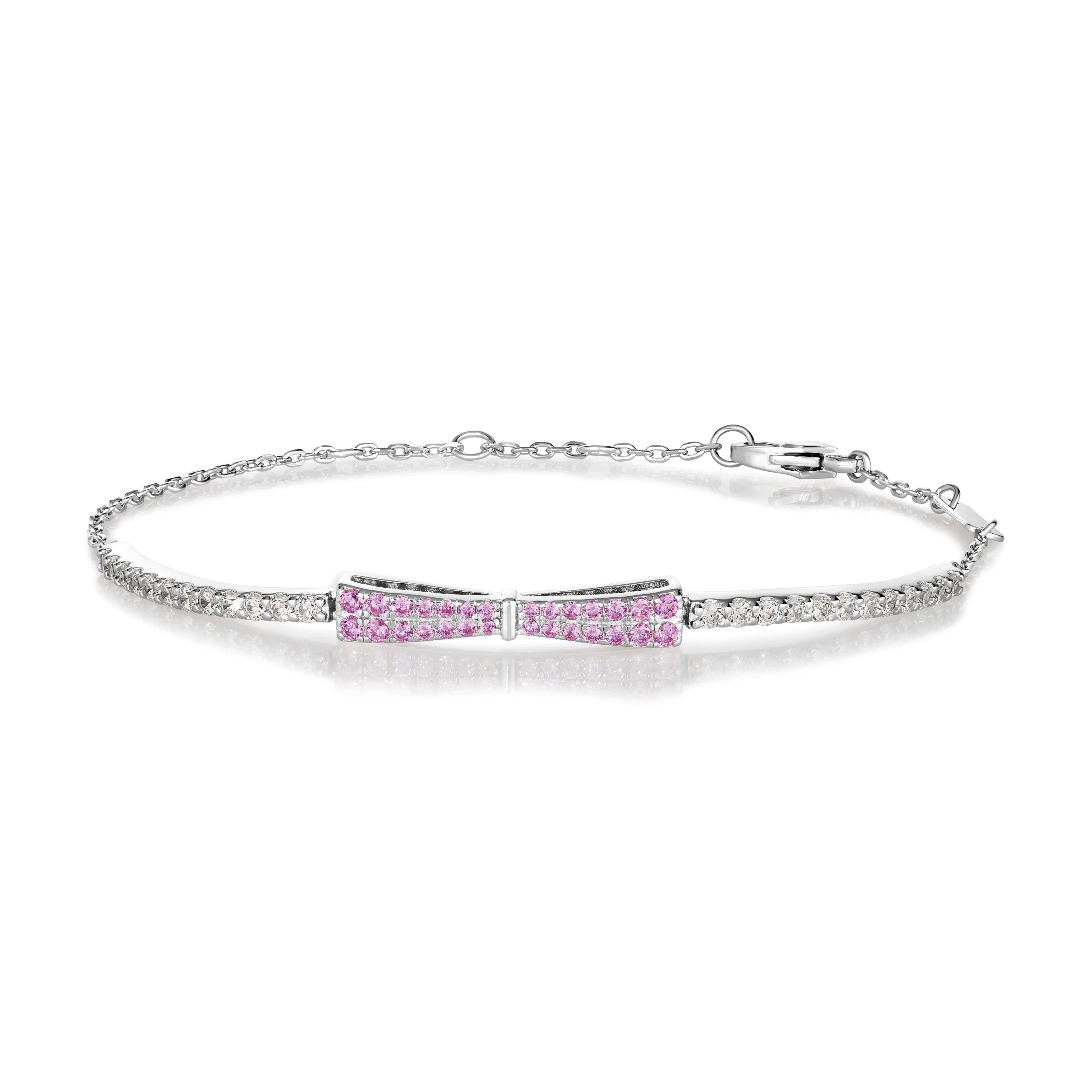 Bowtifully Chic Dainty Bracelet Pink