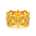 Rosette Band in Gold