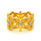 Rosette Band in Gold