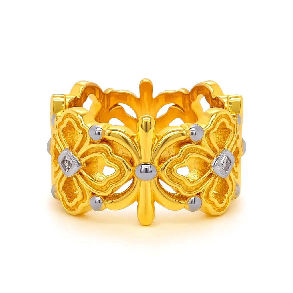 Rosette Band in Gold