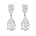 Lab-Grown Pear Diamond Drop Earrings