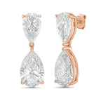 Lab-Grown Pear Diamond Drop Earrings