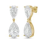 Lab-Grown Pear Diamond Drop Earrings