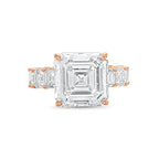 Lab Grown Asscher Diamond Engagement Ring