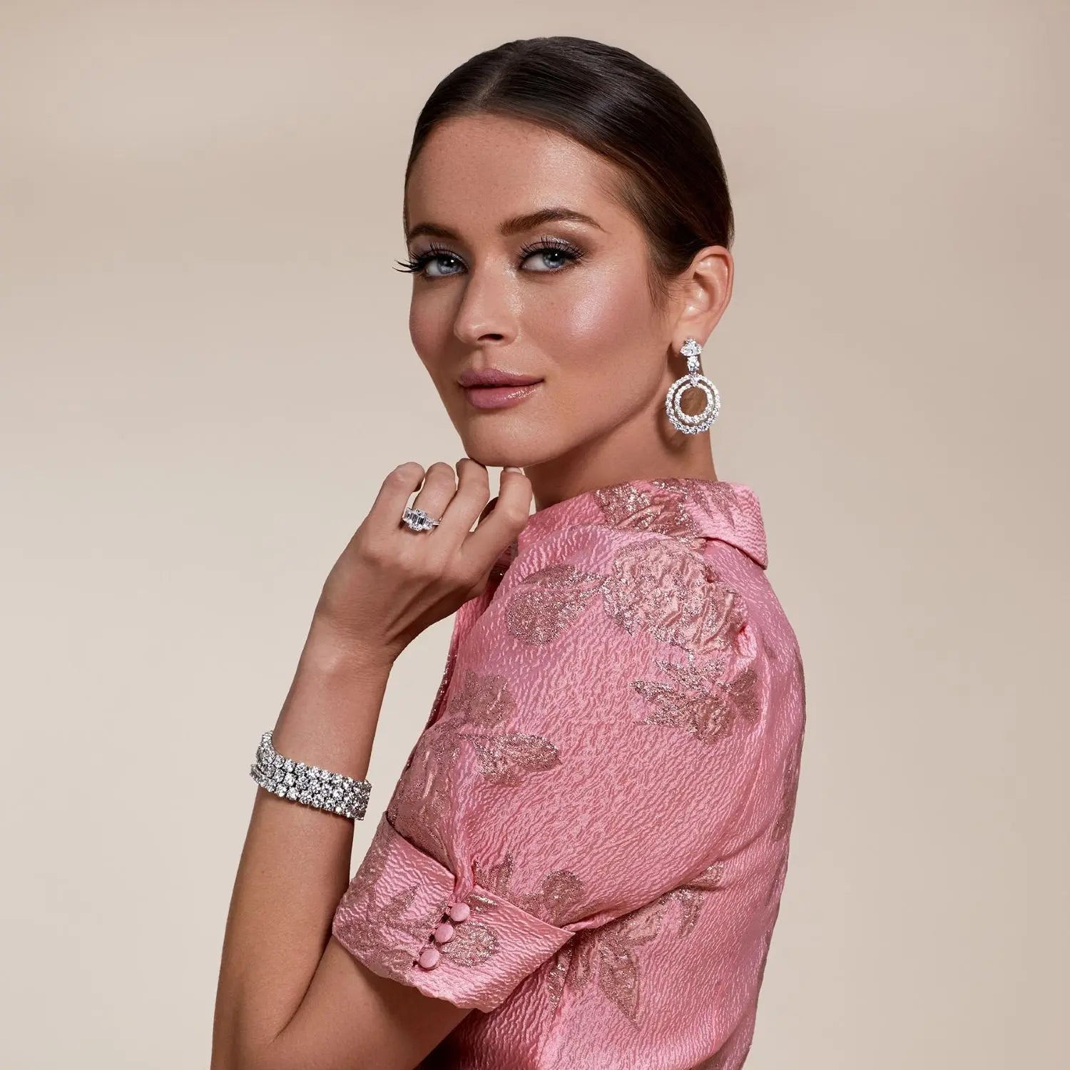 Caliente Double Halo Earrings