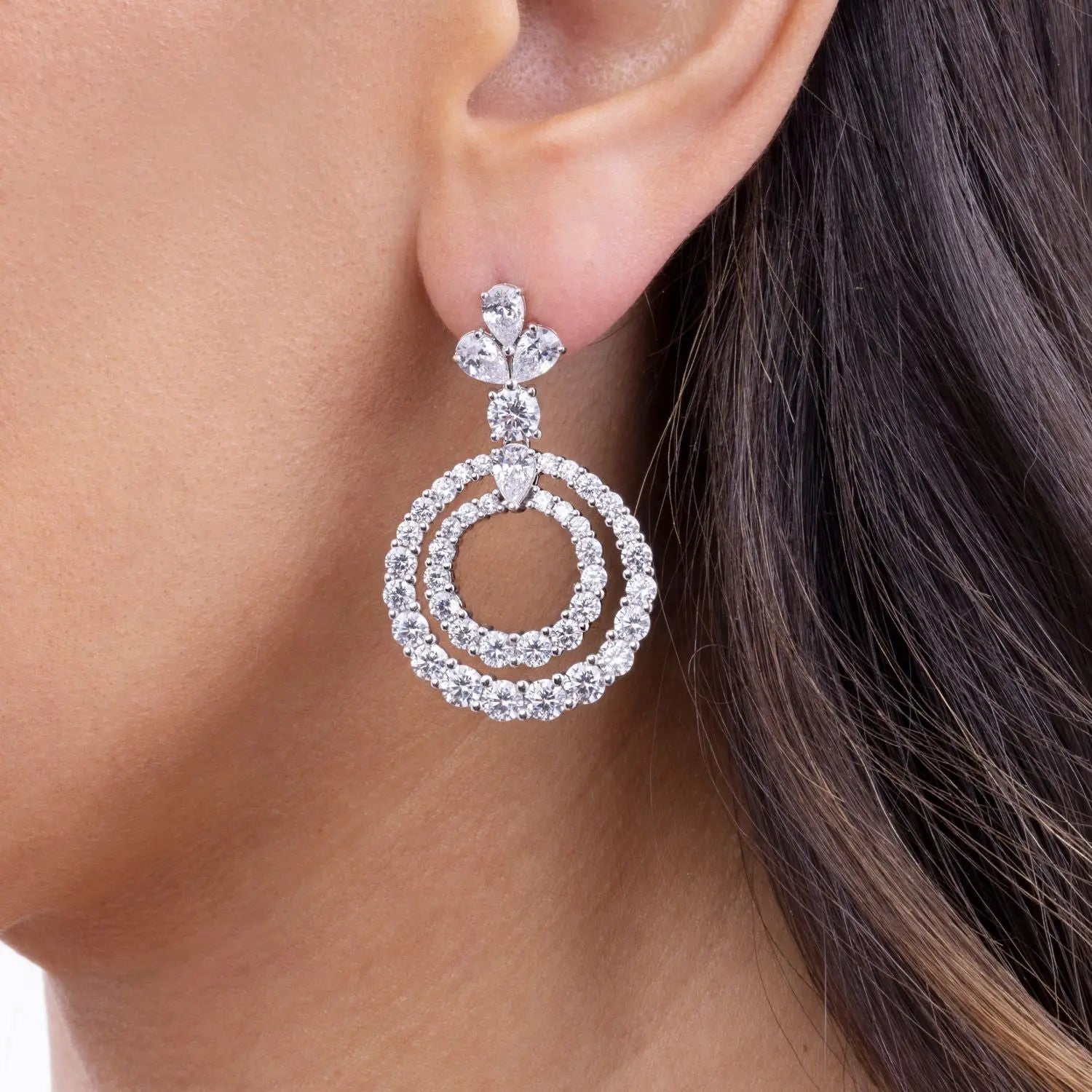 Caliente Double Halo Earrings