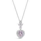 Calista Heart Necklace Argyle Pink