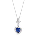 Calista Heart Necklace Blue Sapphire