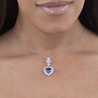 Calista Heart Necklace Argyle Pink