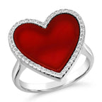 Carnelian Heart Shaped Ring