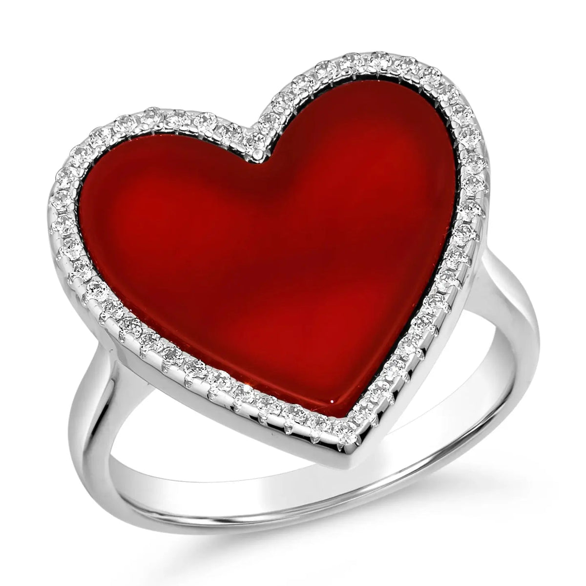 Carnelian Heart Shaped Ring