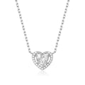 Isabella Heart Necklace in Platinum