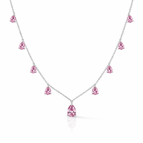 Champagne Drop Necklace in Argyle Pink