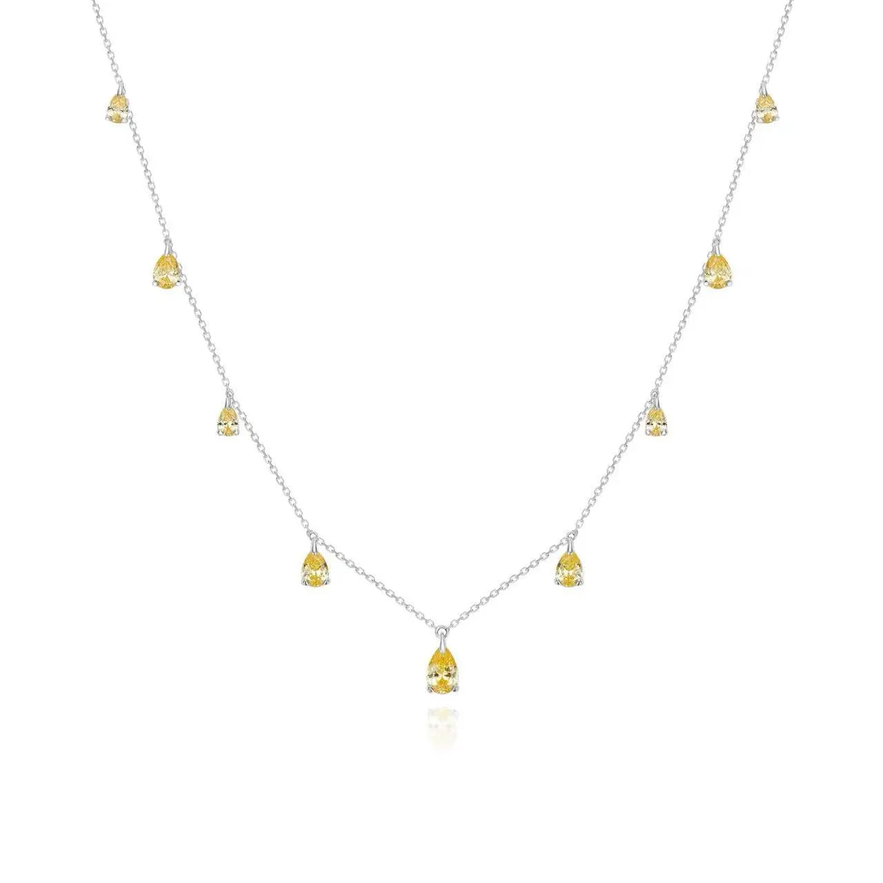 Champagne Drop Necklace in Canary Yellow