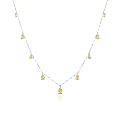 Champagne Drop Necklace in Canary Yellow