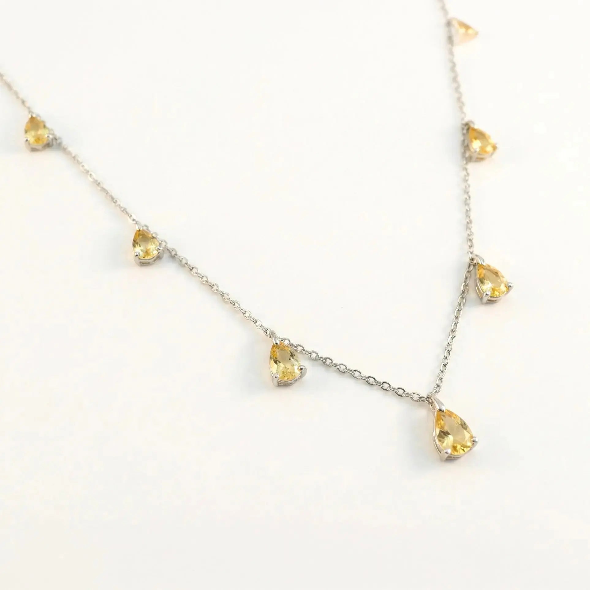 Champagne Drop Necklace in Canary Yellow