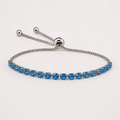 Signature Adjustable Bolo Bracelet in Blue Sapphire