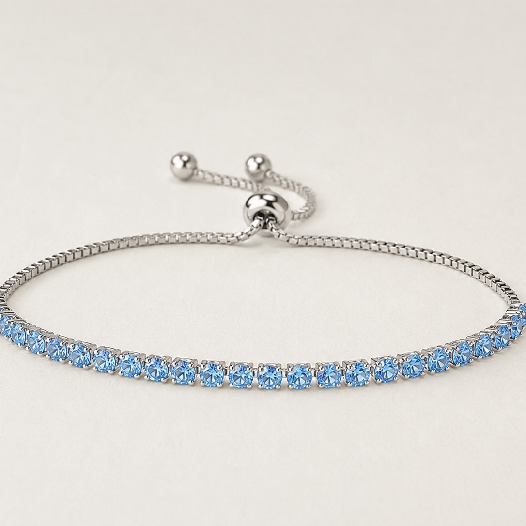 Signature Adjustable Classic Swiss Blue Bolo Bracelet