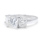 Princess Cut Three Stone Diamond Ring