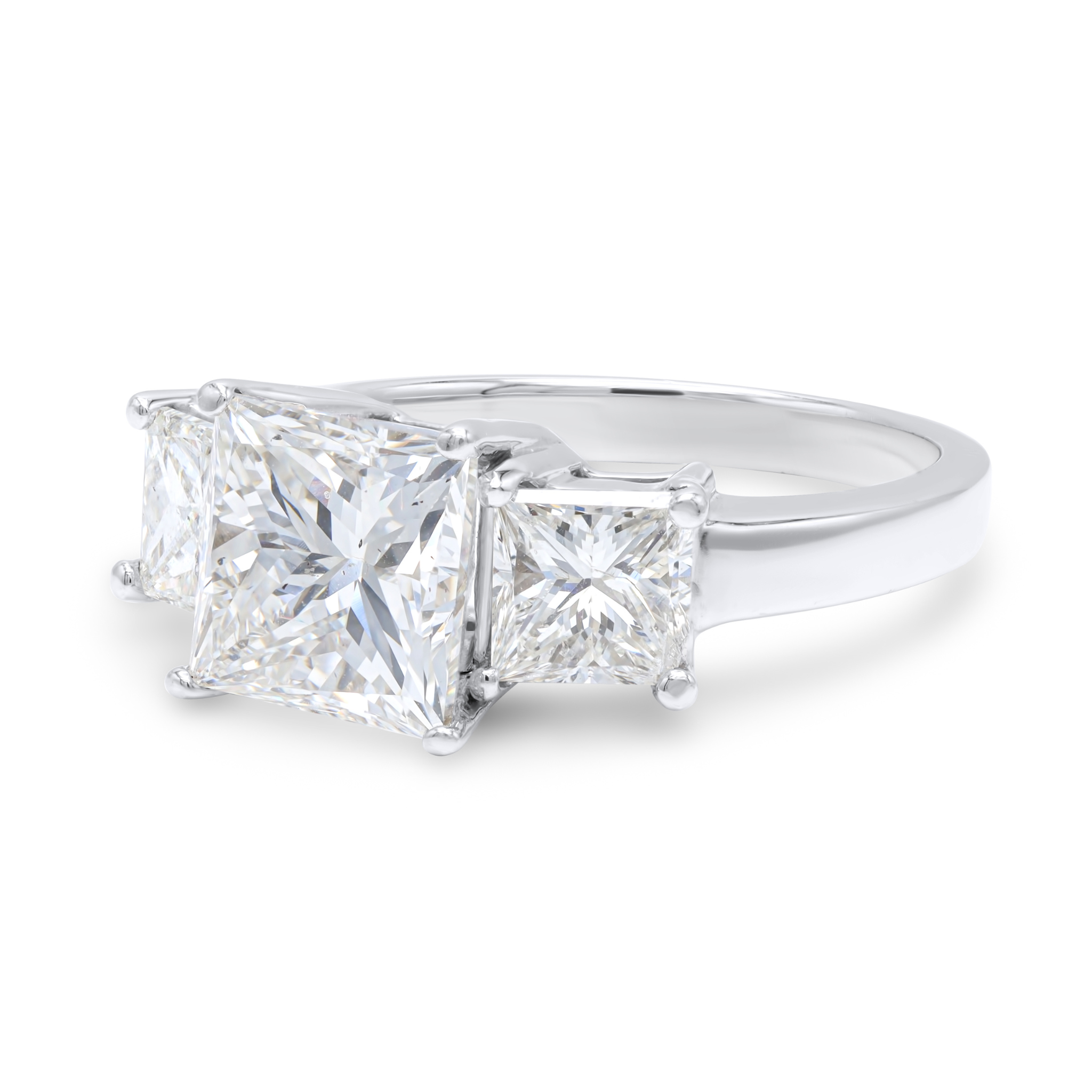Princess Cut Three Stone Diamond Ring