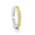 Classic Channel Set Ring in Canary Yellow Crystalline