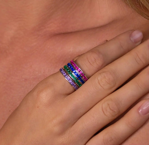 Classic Channel Set Ring in Pink Sapphire