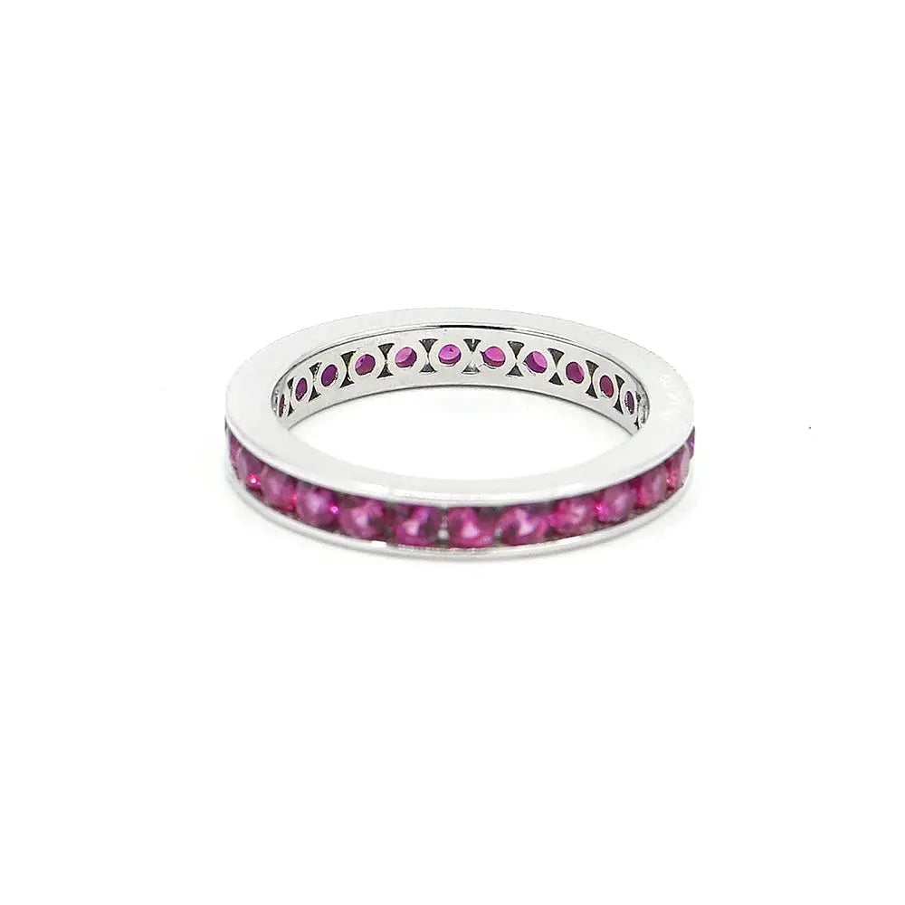 Classic Channel Set Ring in Pink Sapphire