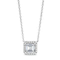 Classic Halo Asscher Cut 5 Carat Necklace