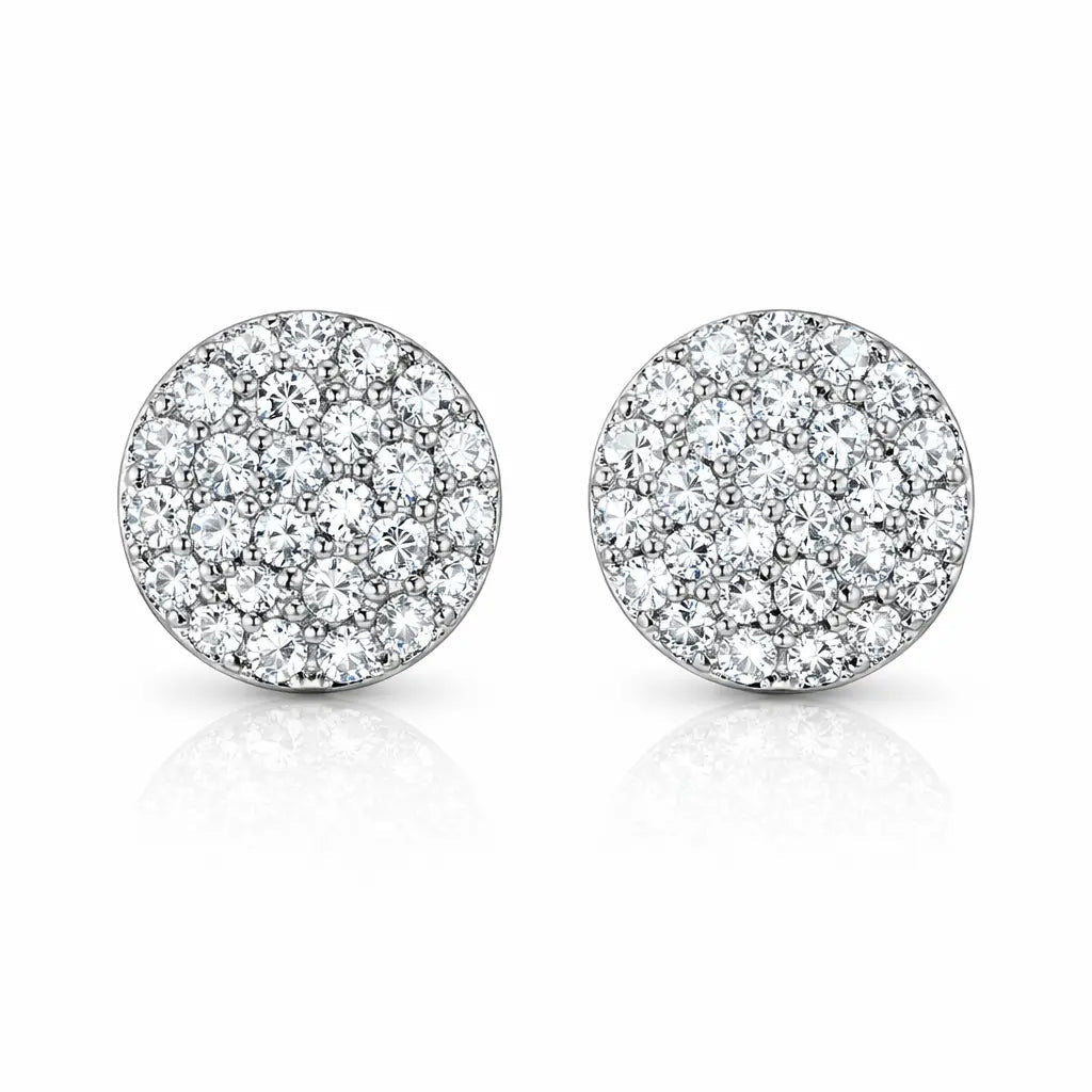 Classic Round Pavé Studs by AZ Essentials