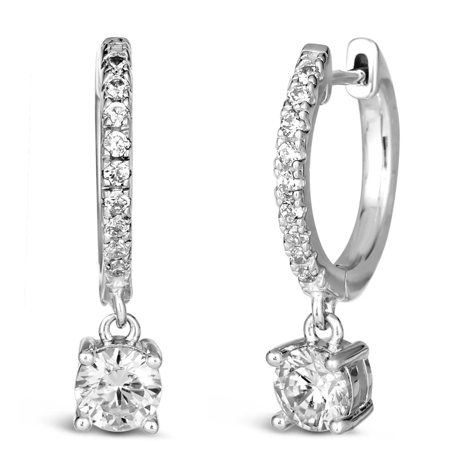 Classic Skinny Huggie Drops Platinum
