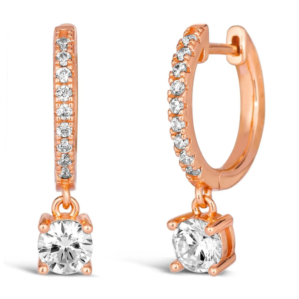 Classic Skinny Huggie Drops Rose Gold