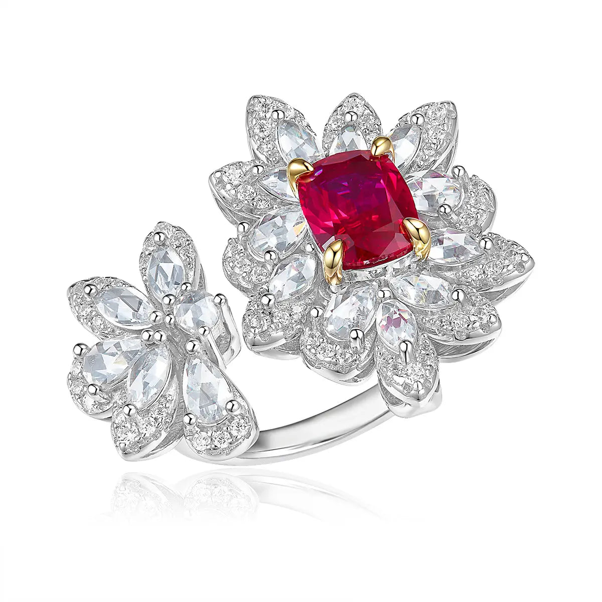 Crimson Crown Bypass Ring