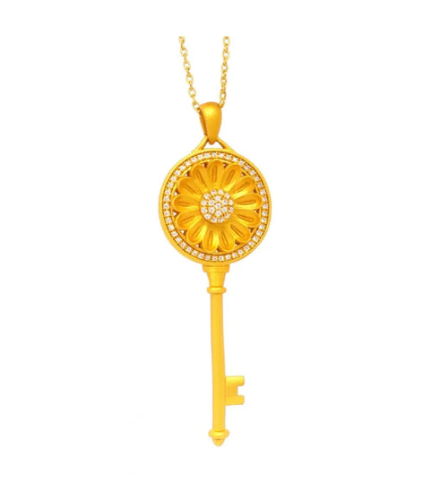 Crimson Key Necklace