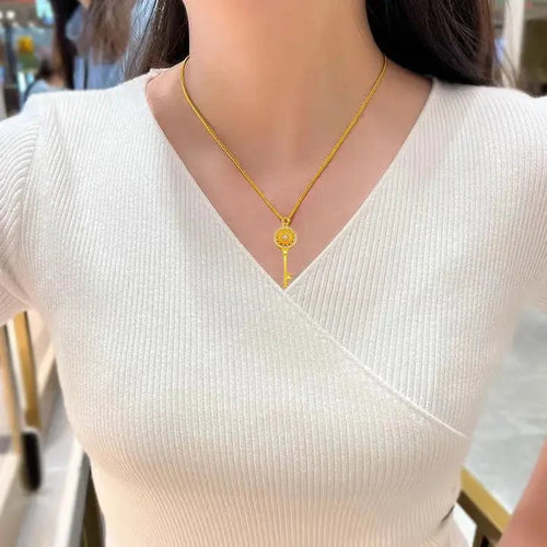 Crimson Key Necklace
