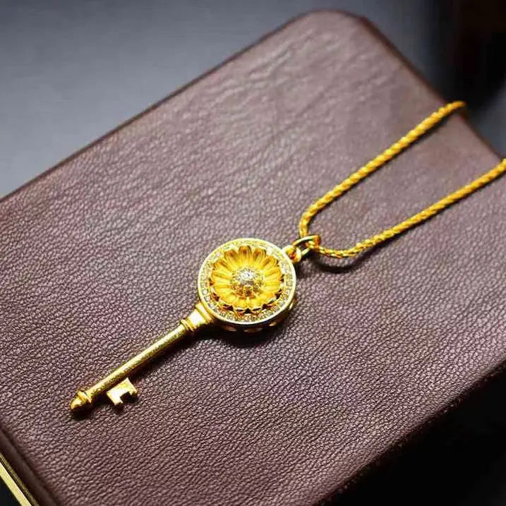 Crimson Key Necklace