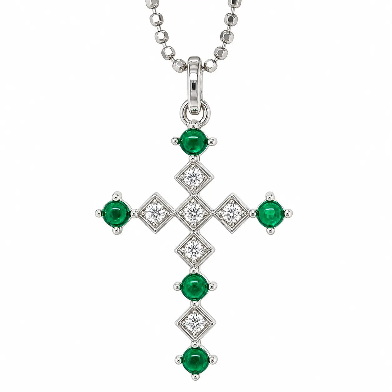 Crown Emerald Cross
