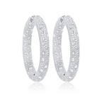 Rose Cut Pave Hoops