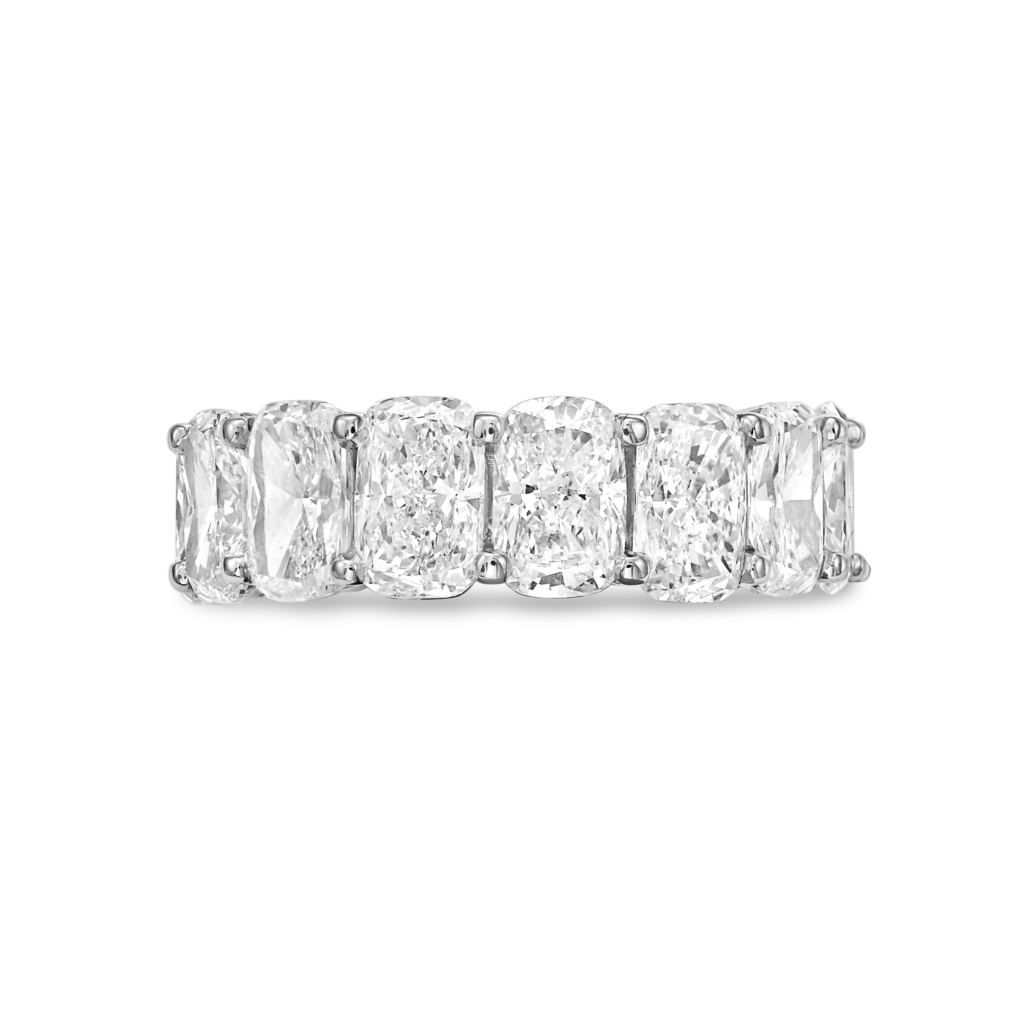 Lab Grown Cushion Cut Eternity Band