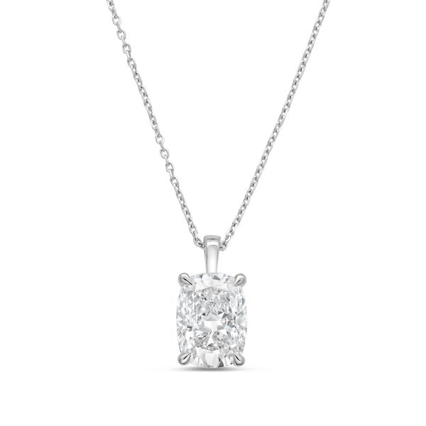 Lab Grown Cushion Diamond North South Pendant