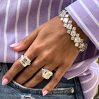 Asscher Cut Diamond Bracelet